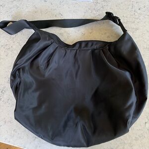 Black Ladies' Hobo Shoulder Bag - Unbranded